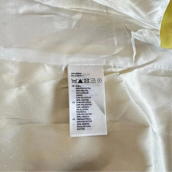 Divided By H&M Blazer Jacket Size 6 Off White Lined Hook & Eye Closure - Picture 6 of 6